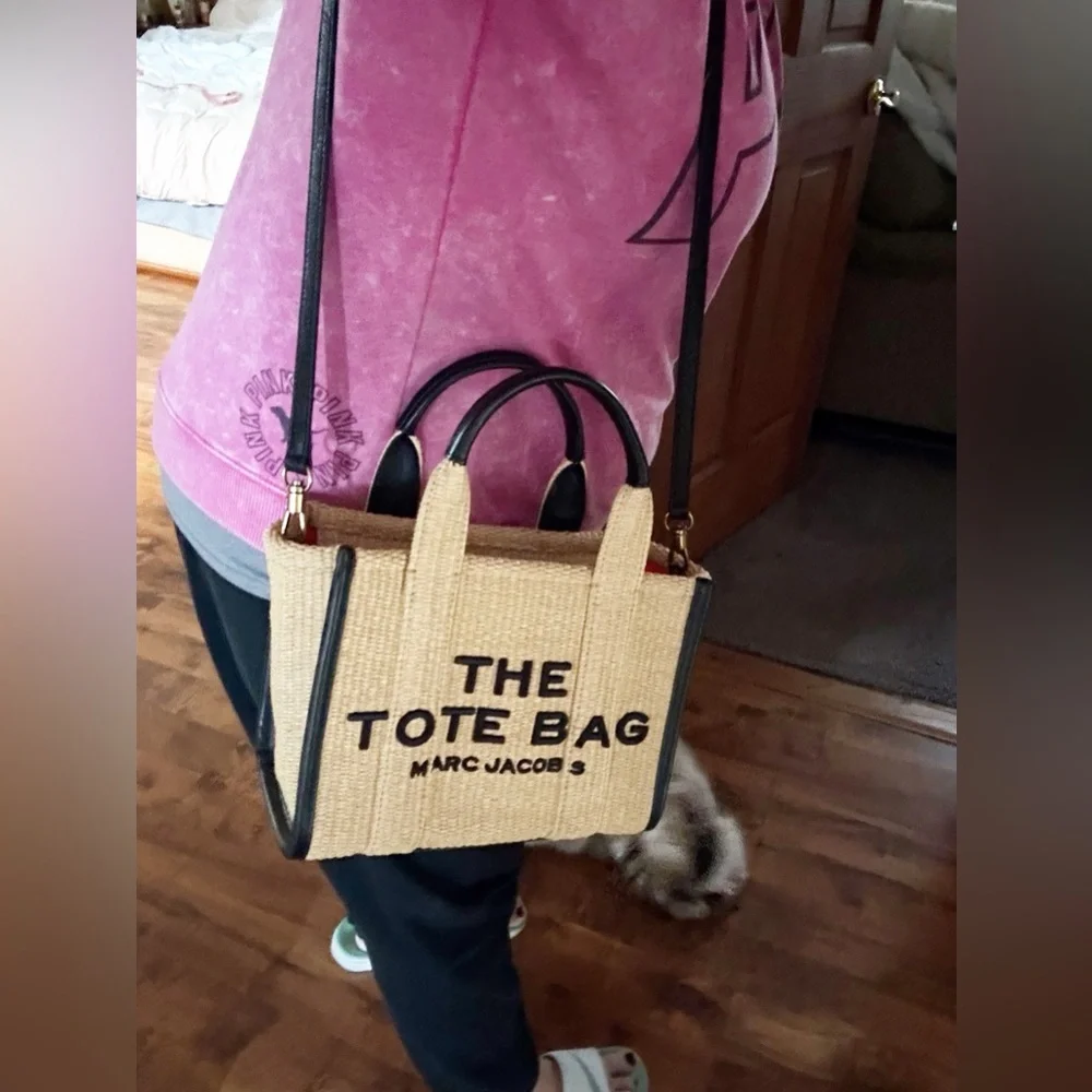 Authentic Marc Jacobs “The Tote Bag” in Natural size Small Woven Tote Bag